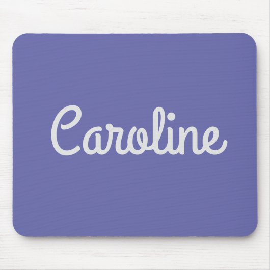 Simple Cute Script Typography Personalized Purple マウスパッド (正面)