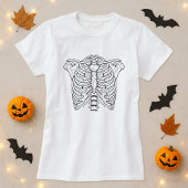 Simple Cute Skeleton Ribcage  Tシャツ