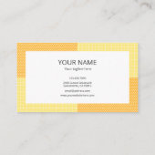 Simple Cute Yellow Orange Dot Check Pattern Backgr 名刺 (裏面)