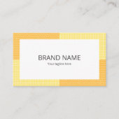 Simple Cute Yellow Orange Dot Check Pattern Backgr 名刺 (正面)