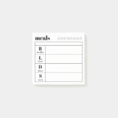 Simple Daily Meal Planner Sticky Notes Pad ポストイット (正面)