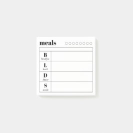Simple Daily Meal Planner Sticky Notes Pad ポストイット