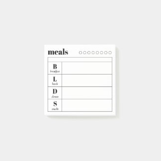 Simple Daily Meal Planner Sticky Notes Pad ポストイット