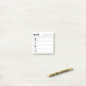 Simple Daily Meal Planner Sticky Notes Pad ポストイット (デスク上)
