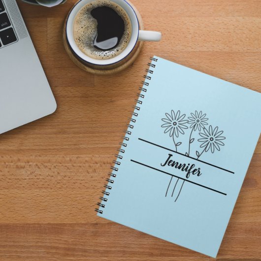 Simple daisies notebook for kids,back to school ノートブック