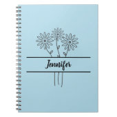 Simple daisies notebook for kids,back to school ノートブック (正面)