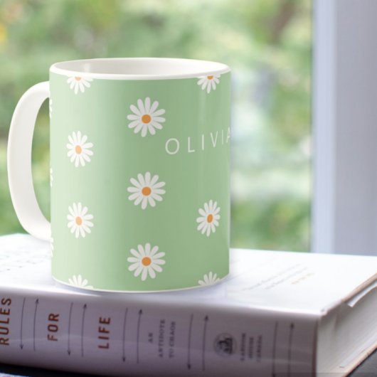 Simple daisies, Personalized gift, Daisy Lover Gif コーヒーマグカップ