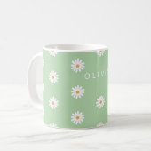 Simple daisies, Personalized gift, Daisy Lover Gif コーヒーマグカップ (正面左)