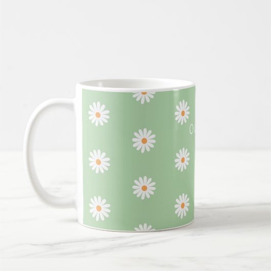 Simple daisies, Personalized gift, Daisy Lover Gif コーヒーマグカップ (左)
