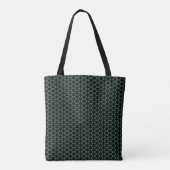 Simple dark green and black line patterned Tote トートバッグ (裏面)