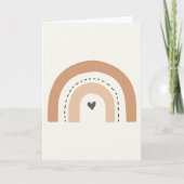 Simple Dashed Rainbow Heart Card カード (正面)