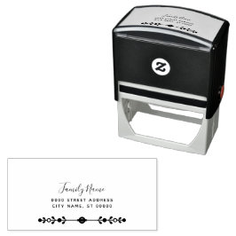 Simple Decorative Self Inking Rubber Stamp セルフインキングスタンプ