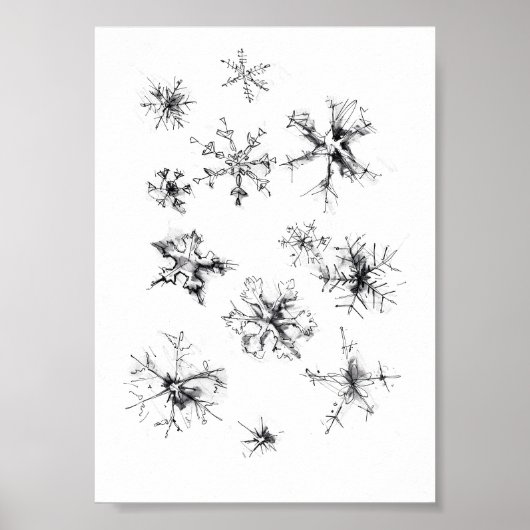 Simple Delicate Snowflakes ポスター (正面)