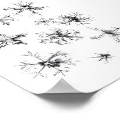 Simple Delicate Snowflakes ポスター (角)