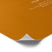Simple Desert | Burnt Orange Signature Drinks Sign ポスター (角)