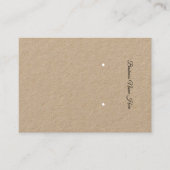 Simple Design Store Kraft Earring Display Card 名刺 (正面)