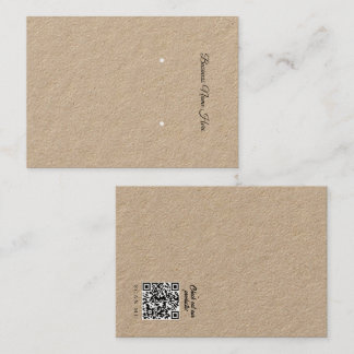 Simple Design Store Kraft Earring Display Card 名刺