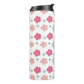 Simple Ditsy Floral in Pink and Teal タンブラー (回転左)