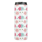 Simple Ditsy Floral in Pink and Teal タンブラー (裏面)