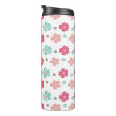 Simple Ditsy Floral in Pink and Teal タンブラー (回転右)