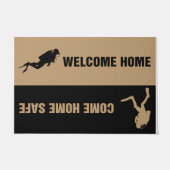 Simple Diving Doormat, Ocean Design ドアマット (正面)
