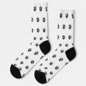 Simple Dog Paw Print Pattern Crew Socks  ソックス (左)