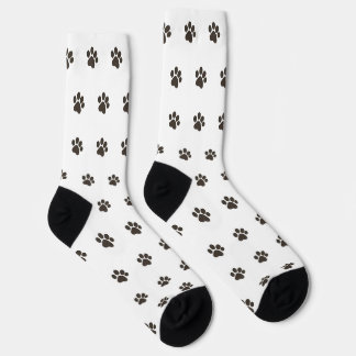 Simple Dog Paw Print Pattern Crew Socks  ソックス