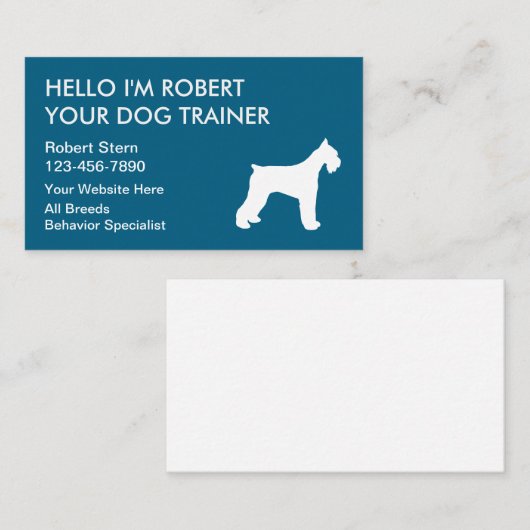 Simple Dog Training Business Cards Design 名刺 (正面/裏面)