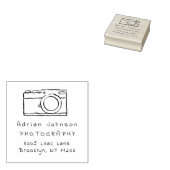 Simple Doodle Camera Photographers Return Address ラバースタンプ (押印)