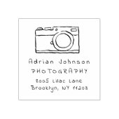 Simple Doodle Camera Photographers Return Address ラバースタンプ (インプリント)