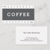 Simple Double Horizon Loyalty Coffee Punch-Card ロイヤリティカード (正面/裏面)