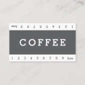 Simple Double Horizon Loyalty Coffee Punch-Card ロイヤリティカード (正面)