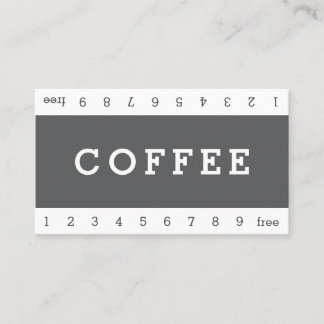 Simple Double Horizon Loyalty Coffee Punch-Card ロイヤリティカード
