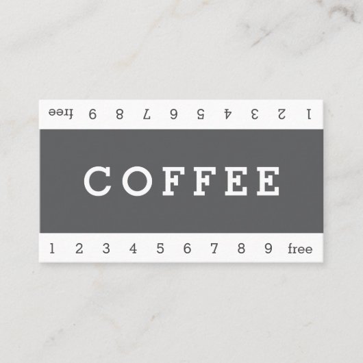 Simple Double Horizon Loyalty Coffee Punch-Card ロイヤリティカード (正面)