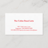 Simple Double Horizon Loyalty Coffee Punch-Card ロイヤリティカード (裏面)