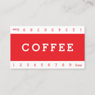 Simple Double Horizon Loyalty Coffee Punch-Card ロイヤリティカード