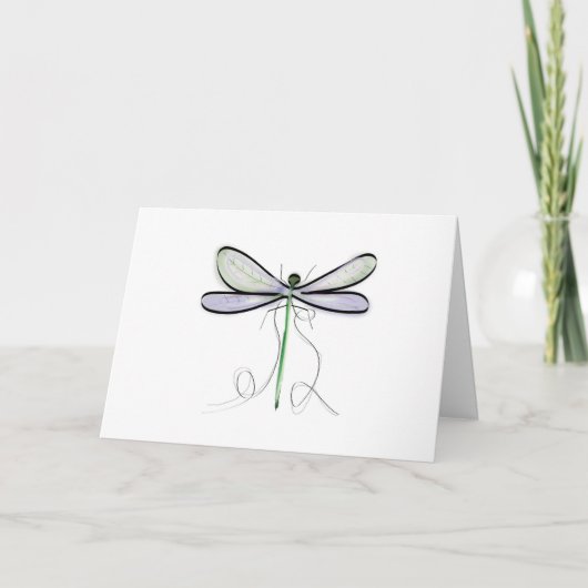 SIMPLE DRAGONFLY BLANK ALL-OCCASION CARD サンキューカード (正面)