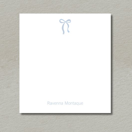 Simple Dusty Blue Bow Script Custom Name Script ノートパッド