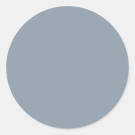 Simple dusty dove blue color ラウンドシール
