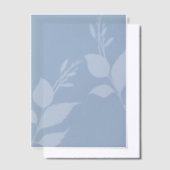 Simple Dusty Vellum with Leaves ベラム紙招待状 (オフセット)