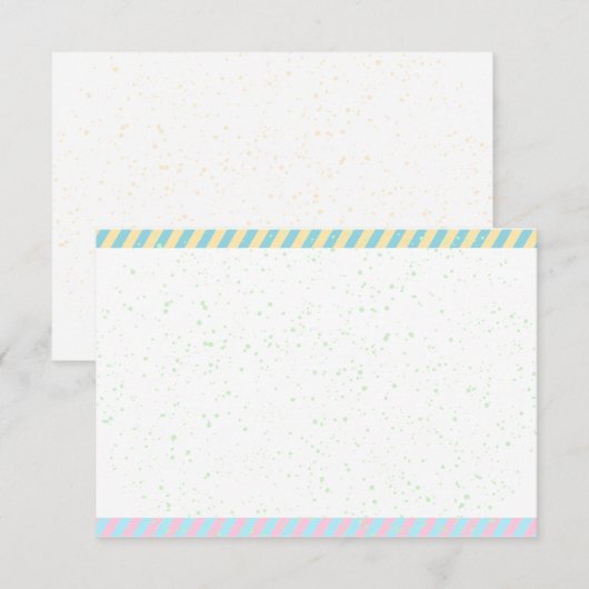 Simple Easter Paint Sprinkles Blank ノートカード (正面/裏面)