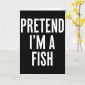 Simple Easy Pretend I'm A Fish Halloween Costume  カード (黄色い花)