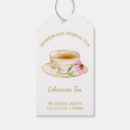 Simple Echinacea Tea Hang Tag  ギフトタグ
