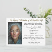 Simple Editable Celebration of Life Invitation 招待状 (スタンド正面)
