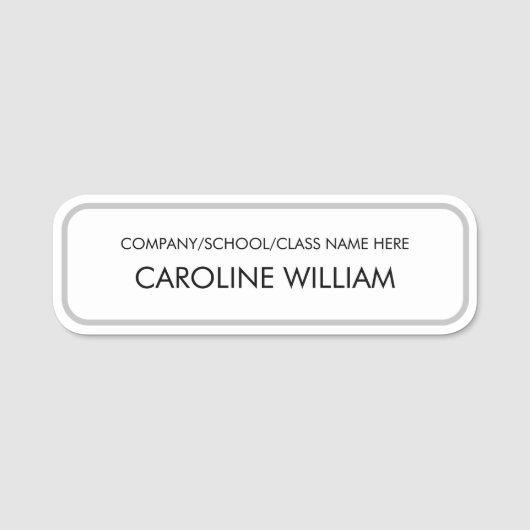 Simple Editable Custom Text 名札 (正面)