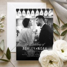 Simple Elegance Classy Script Photo Wedding 