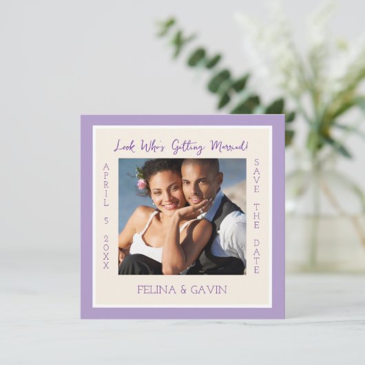 Simple Elegance! Save the Date Flat Card (スタンド正面)