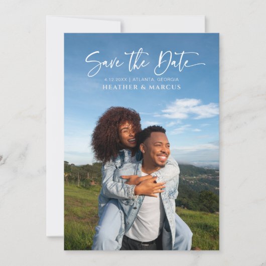 Simple Elegant 4-Photo Calligraphy QR Code (正面)