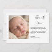 Simple Elegant Baby Birth Announcement 案内状 (裏面)