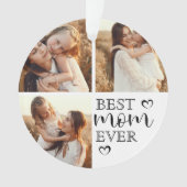 Simple Elegant Best Mom Ever Cute Photo Collage オーナメント (正面)